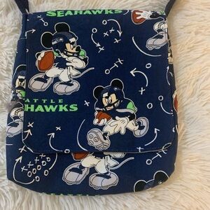 Seattle Seahawks Themed Crossbody Ladies Bag Cute Football Mouse